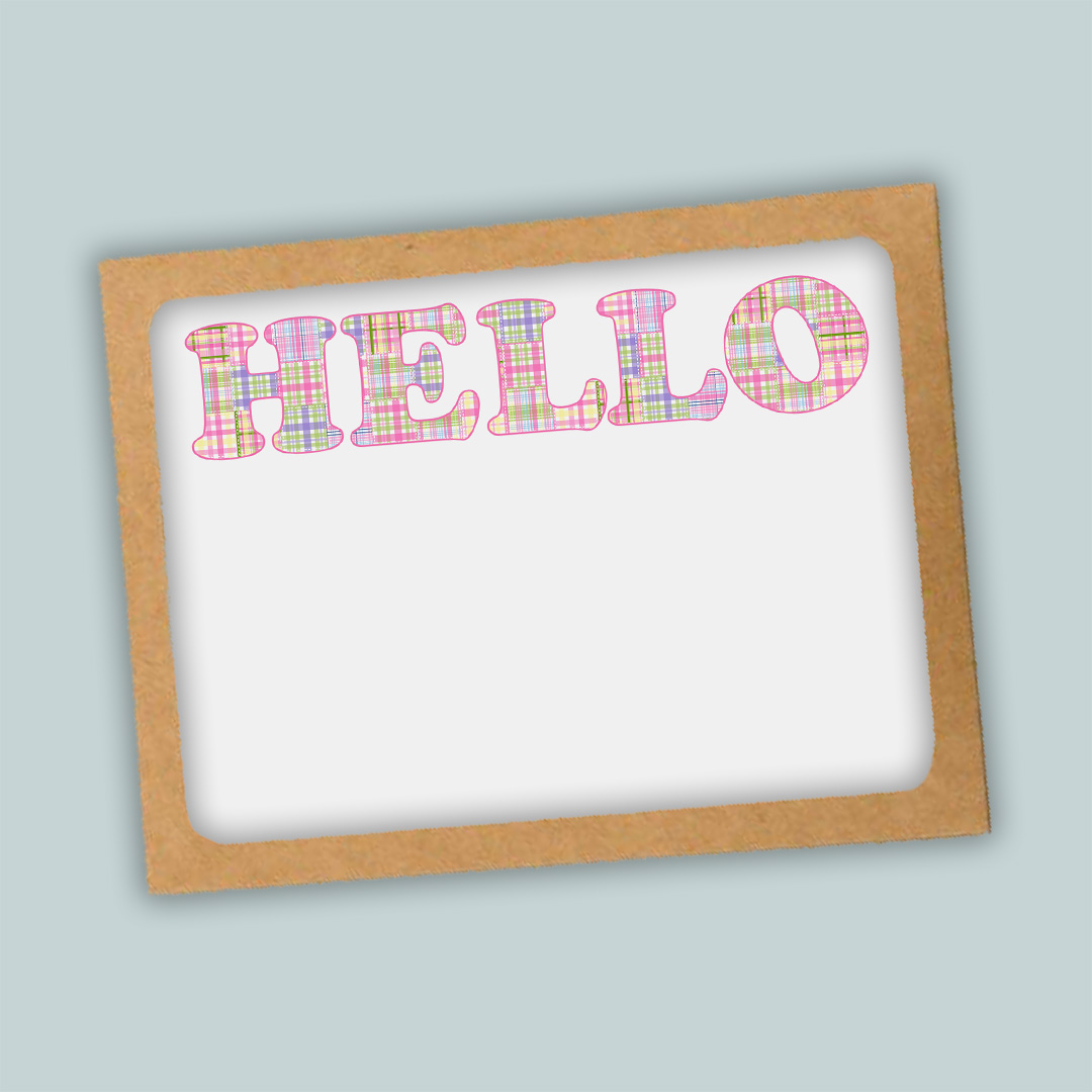 Madras Plaid Note Cards | Boxed Stationery | Set of 12 - Image 2