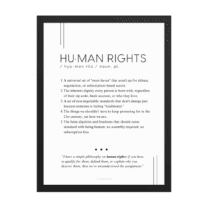 Framed Print - Human Rights - Defined: Terms for Our Time