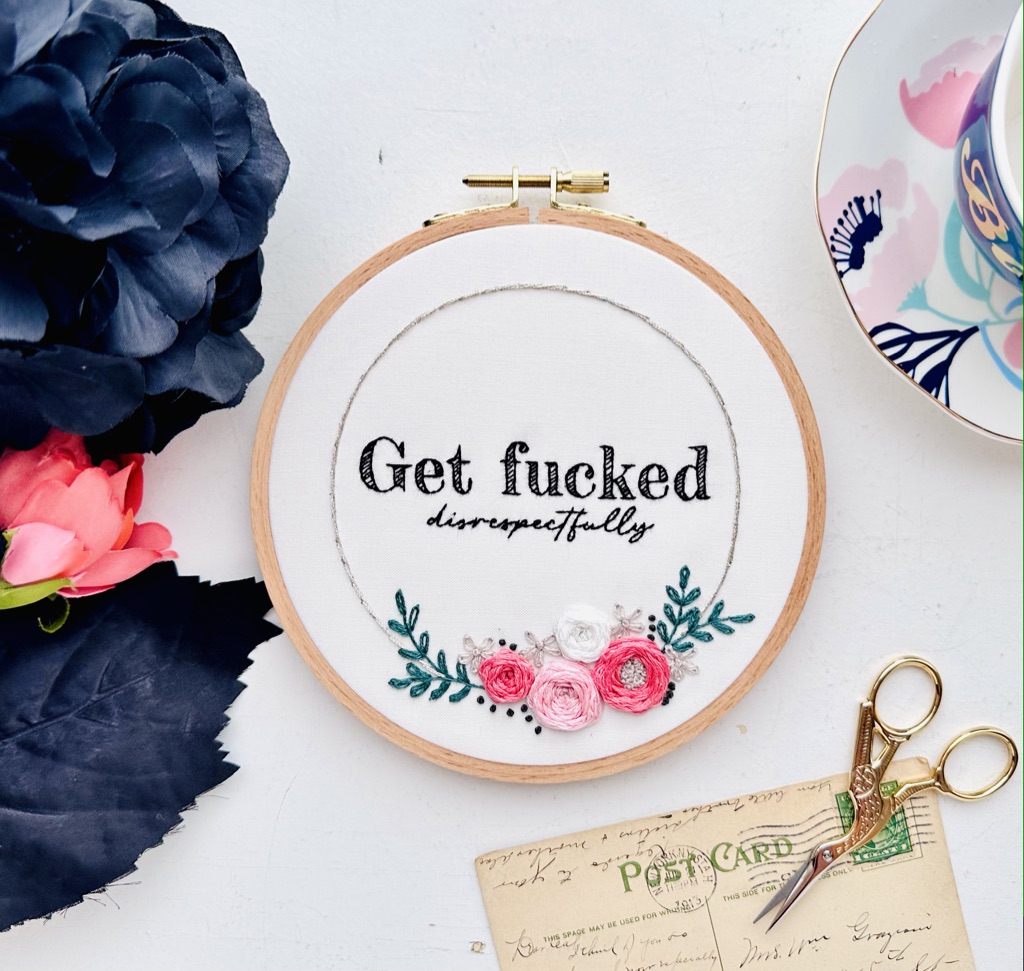 Get Fucked (disrespectfully) / Embroidery PDF Pattern Download 6 inch - Image 2