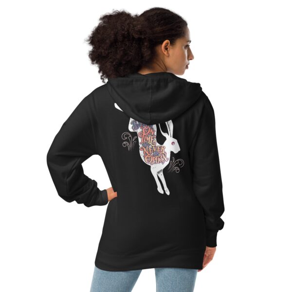 “Being ‘On Time’ was Never an Option” Unisex fleece zip up hoodie