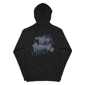 "I Prefer All my Drama Fictional" in Purple Tagless Independent Trading Co. Unisex fleece zip up hoodie