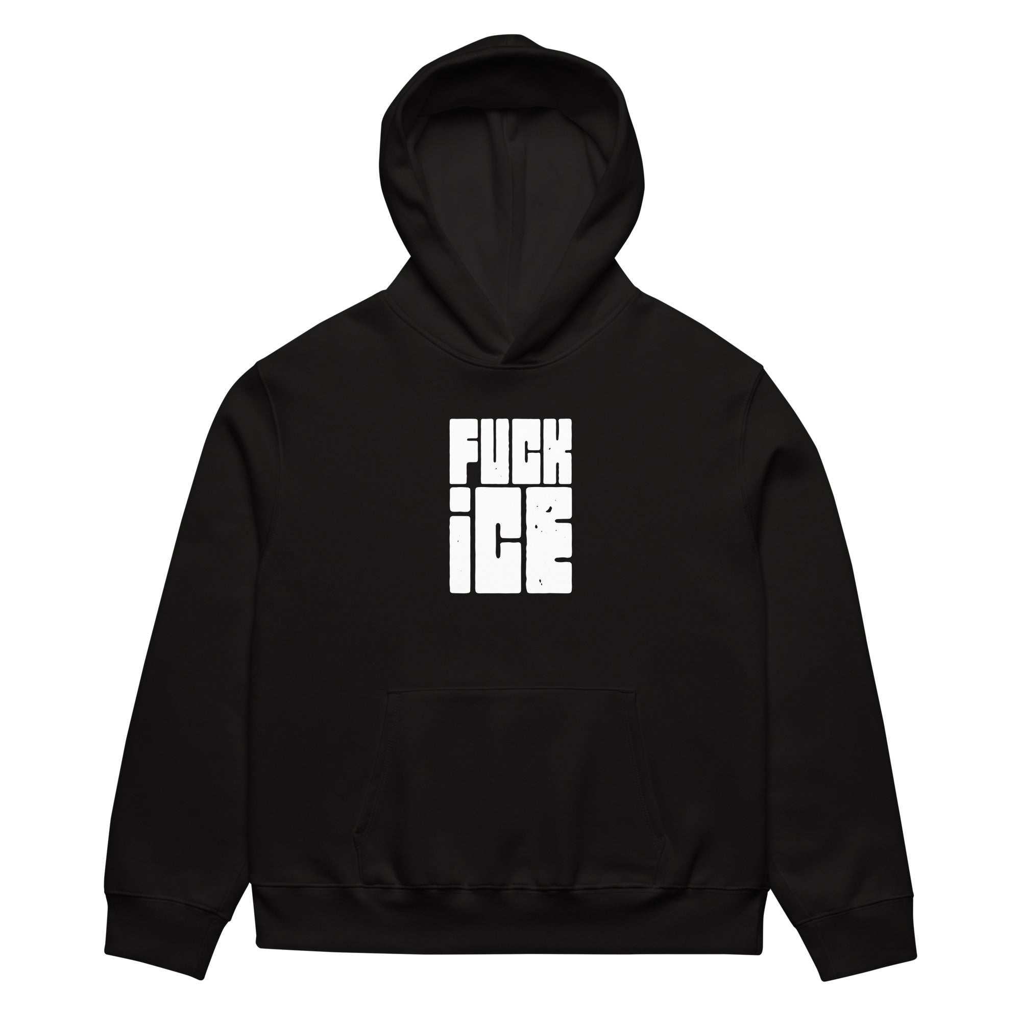 "Fuck ICE" removable tag Bella + Canvas Oversized heavyweight hoodie