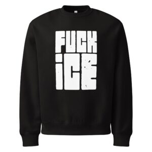 "Fuck ICE" removeable tag Lane Seven Oversized heavyweight sweatshirt