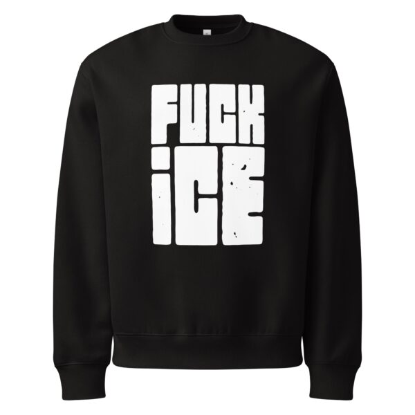 “Fuck ICE” removeable tag Lane Seven Oversized heavyweight sweatshirt