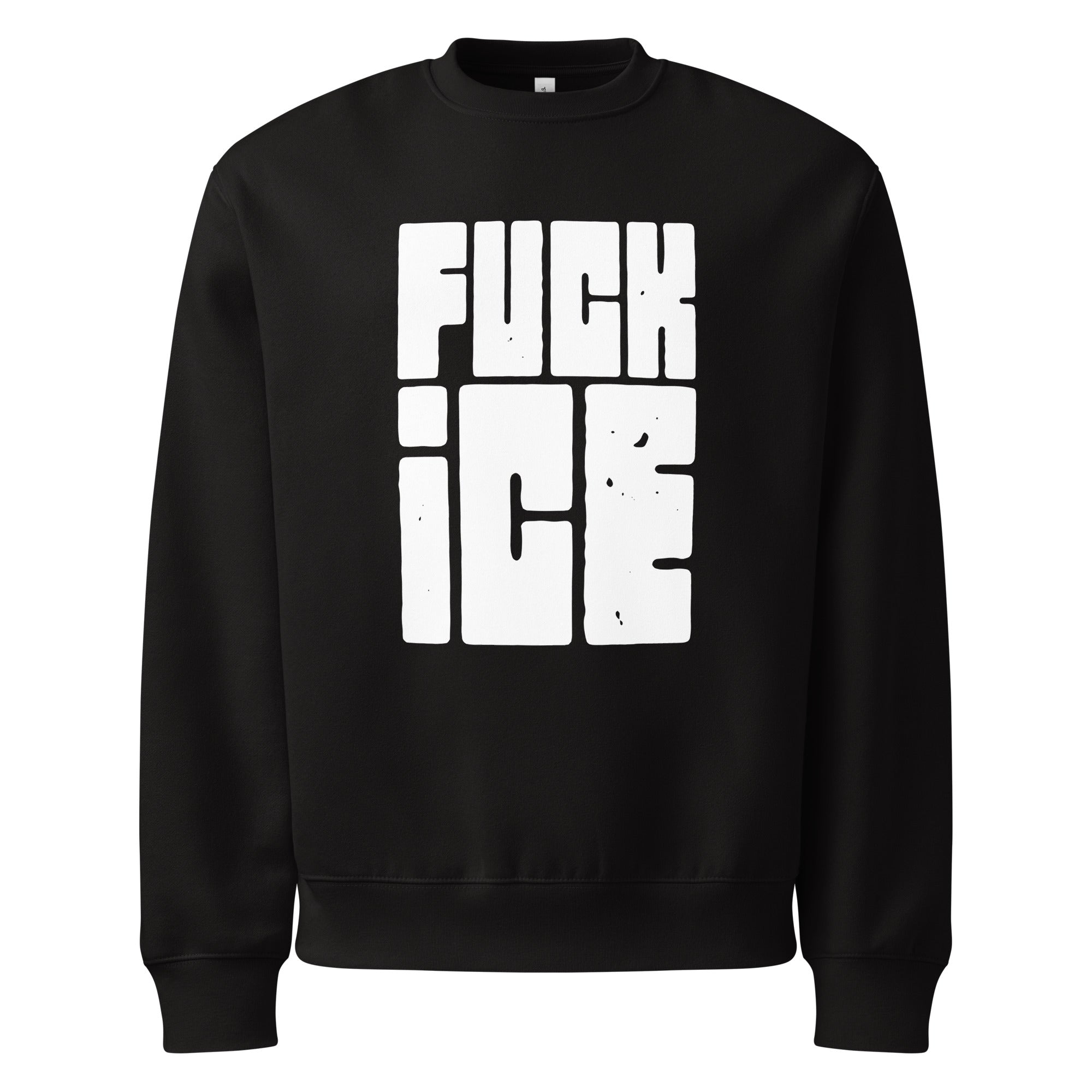 "Fuck ICE" removeable tag Lane Seven Oversized heavyweight sweatshirt