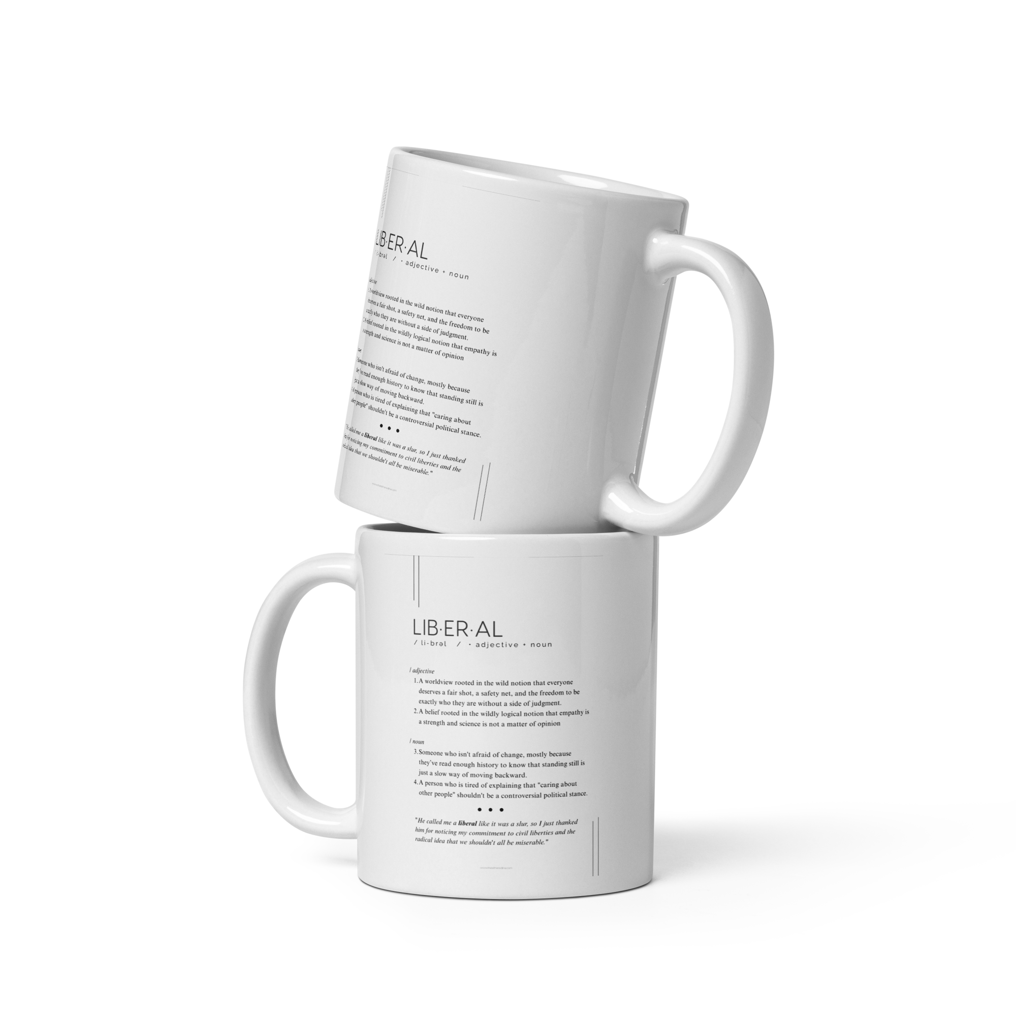 Coffee Mug (11oz) - Liberal - Defined: Terms for Our Time (Black or White) - Image 7