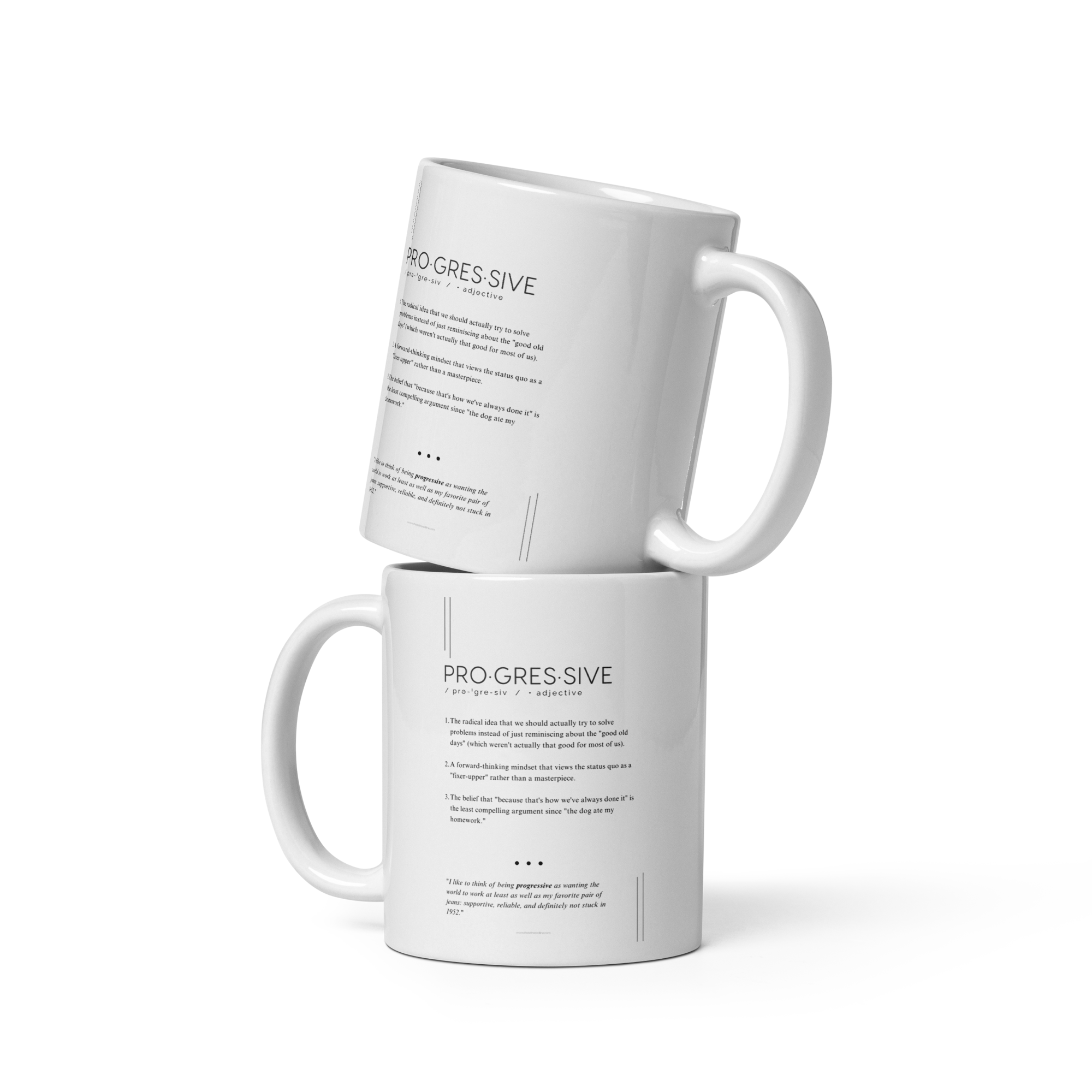 Coffee Mug (11oz) - Progressive - Defined: Terms for Our Time (Black or White) - Image 6