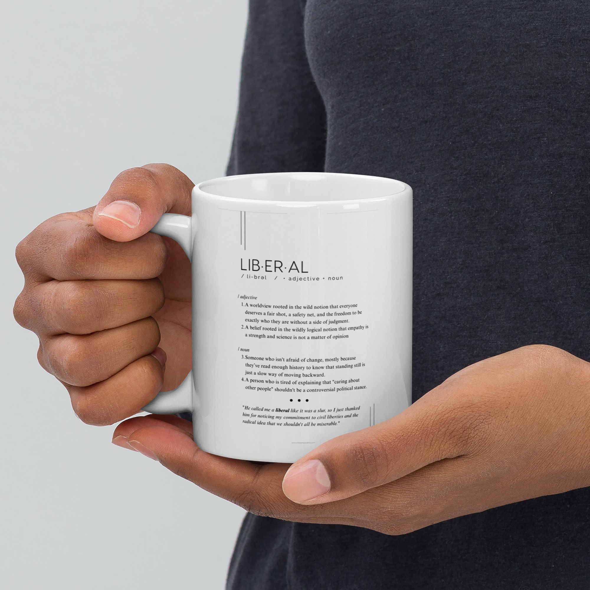 Coffee Mug (11oz) - Liberal - Defined: Terms for Our Time (Black or White) - Image 5
