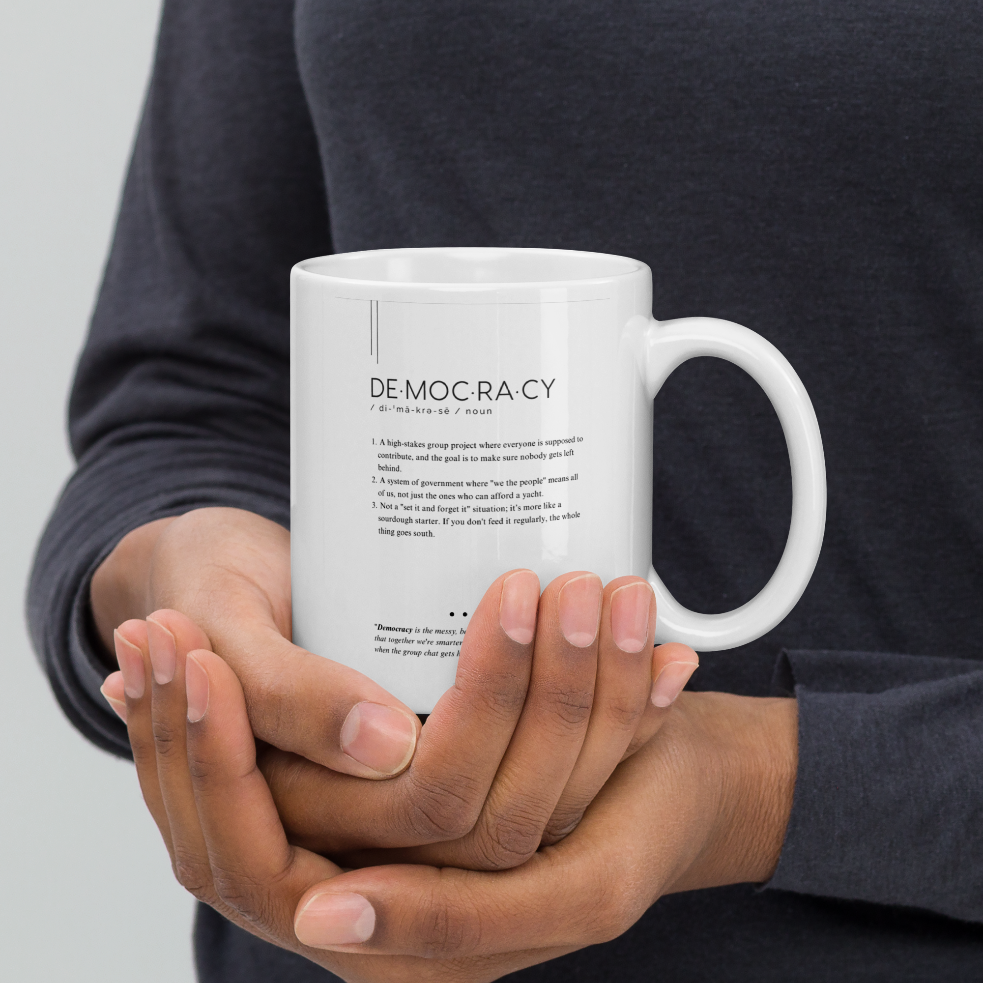 Coffee Mug (11oz) - Democracy - Defined: Terms for Our Time (Black or White) - Image 10