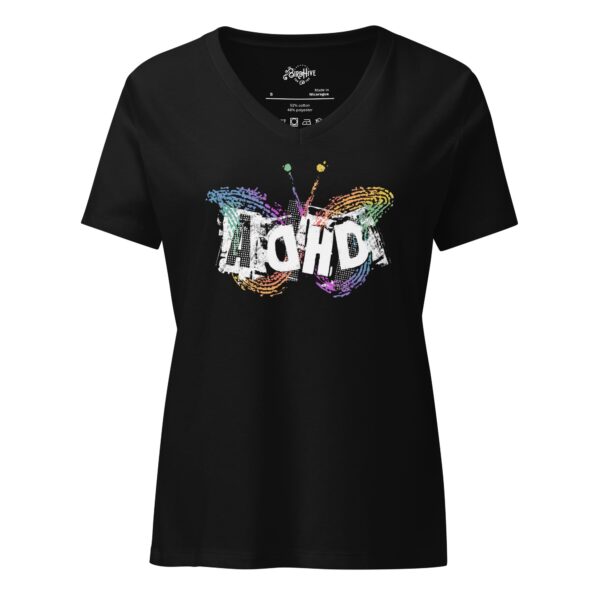 “ADHD Butterfly Symbol” tagless Bella + Canvas Fem relaxed v-neck t-shirt