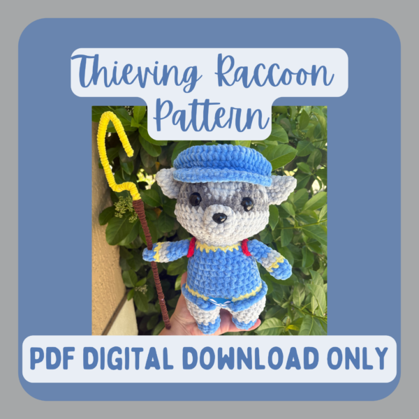 Thieving Raccoon Crochet Pattern – PDF PATTERN ONLY