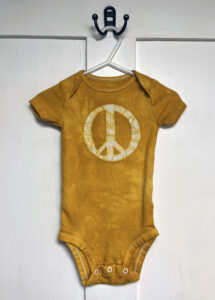 Peace sign baby bodysuit
