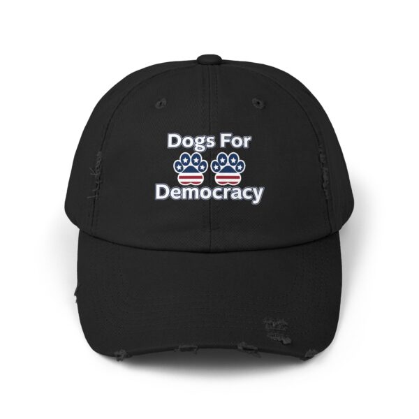 Dogs For Democracy Unisex Distressed Cap