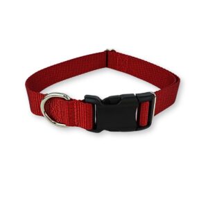 adjustable flat webbing collar with side release buckle