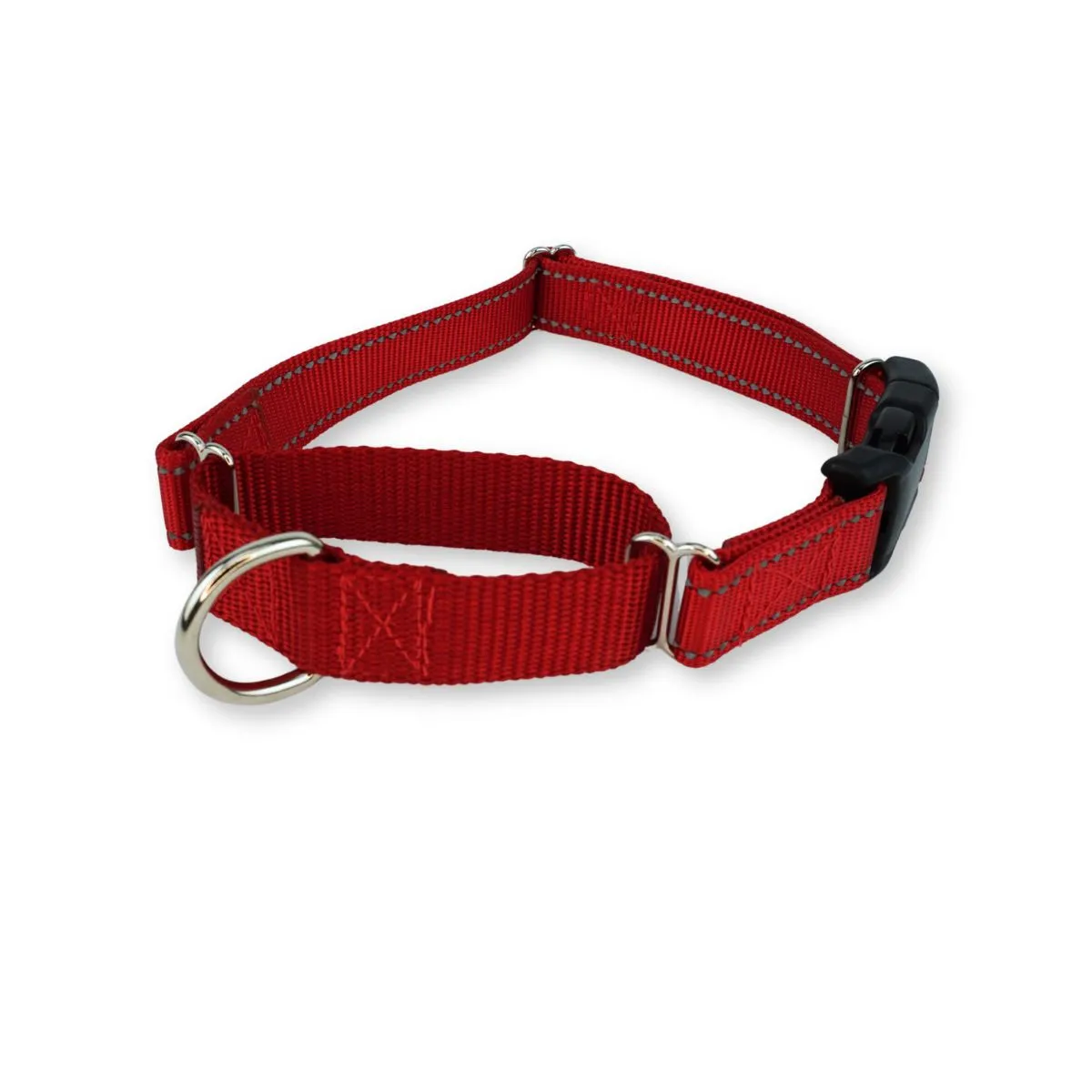adjustable martingale dog collar with side release buckle