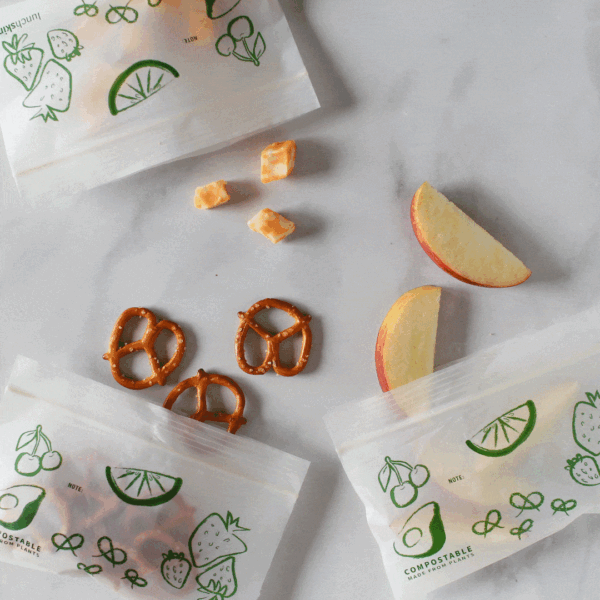 Zip-Top Compostable Freezer-Safe Snack Storage Bags