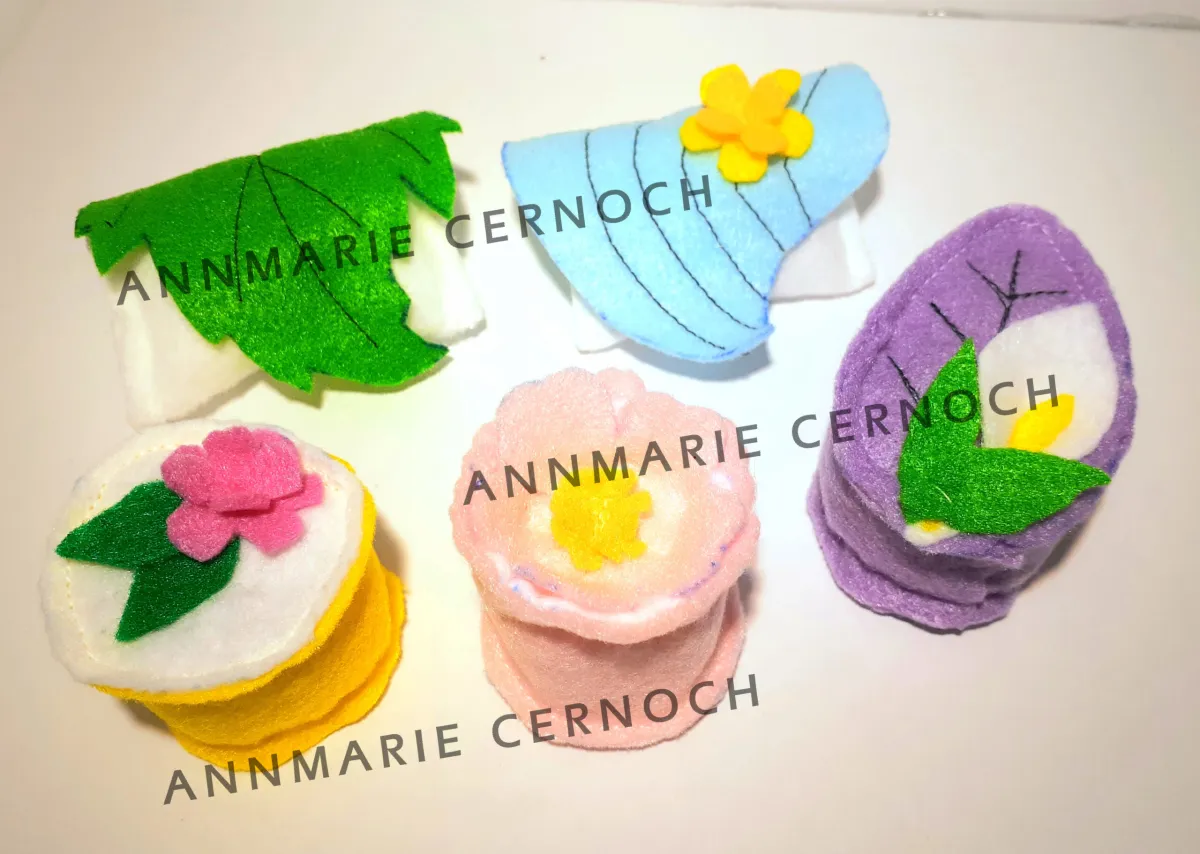 Wagashi Cat Toys 5pk (Spring/Summer) - Image 2