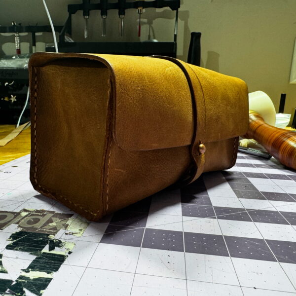 Durable Rustic Buffalo Leather Dopp Shaving Kit (bag only)