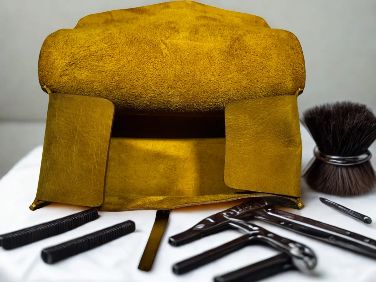 Durable Rustic Buffalo Leather Dopp Shaving Kit (bag only) - Image 3