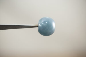 Guatemalan Ice Blue Jadeite Spherical Bead
