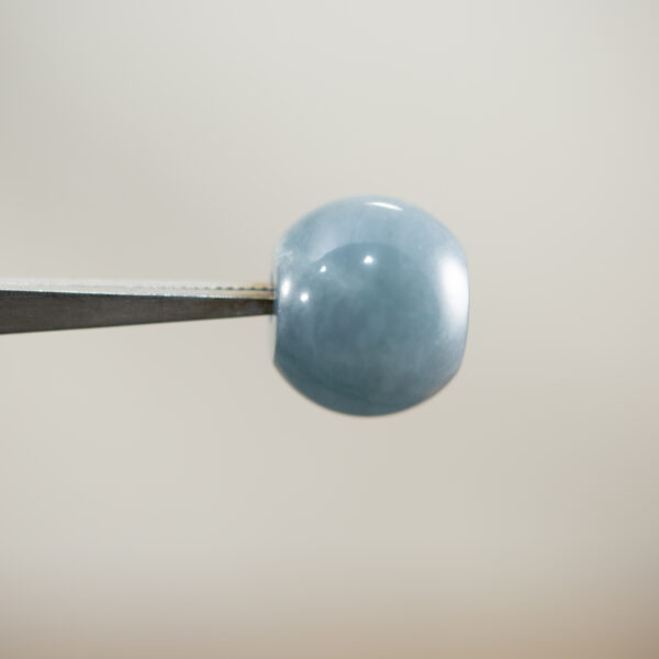 Guatemalan Ice Blue Jadeite Spherical Bead