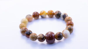 Rare Guatemalan Red Jadeite Rondelle Bead Bracelet