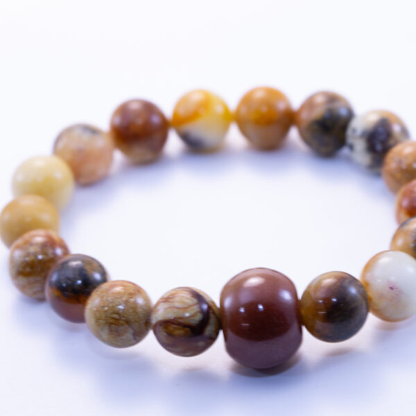 Rare Guatemalan Red Jadeite Rondelle Bead Bracelet