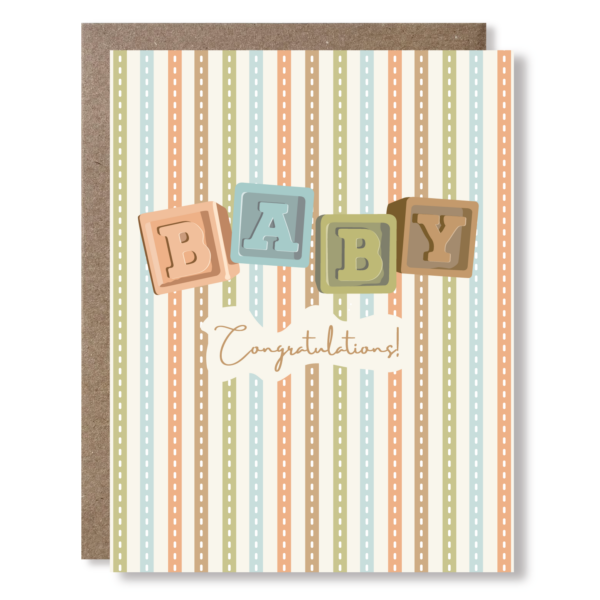 Baby Blocks Greeting Card