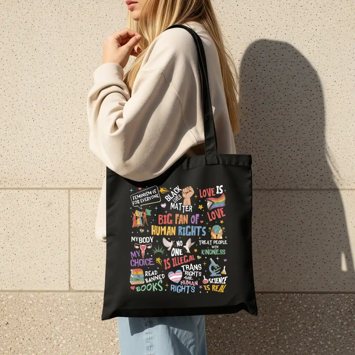 Big Fan Human Rights Tote Bag