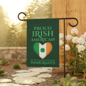 proud irish american immigrant garden flag