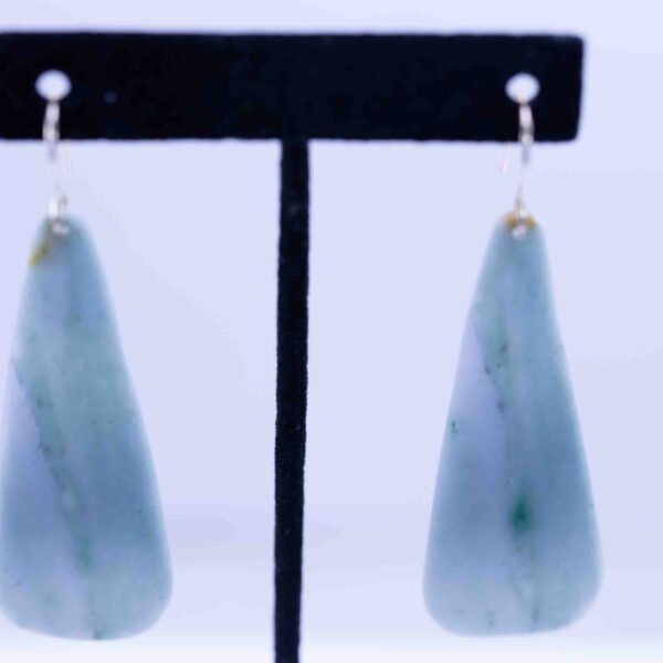 Unique Blue Purple Guatemalan Jadeite Dangle Earrings