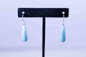 Beautiful Handmade Larimar Drop Dangle Earrings