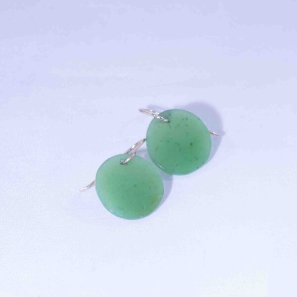 Gem-Grade Wyoming Apple Jade Disc Earrings