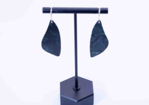 Guatemalan Avocado Green Jadeite Butterfly Wing Dangle Earrings