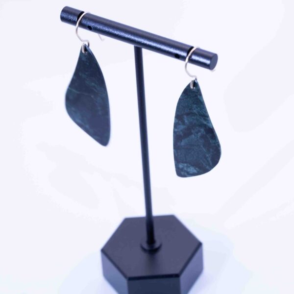 Guatemalan Avocado Green Jadeite Butterfly Wing Dangle Earrings