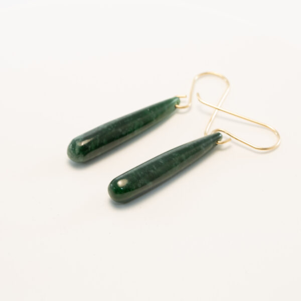 Imperial Green Guatemalan Teardrop Dangle Earrings| 14 K Gold Filled Ear-Wires