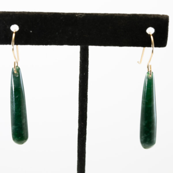 Imperial Green Guatemalan Teardrop Dangle Earrings| 14 K Gold Filled Ear-Wires