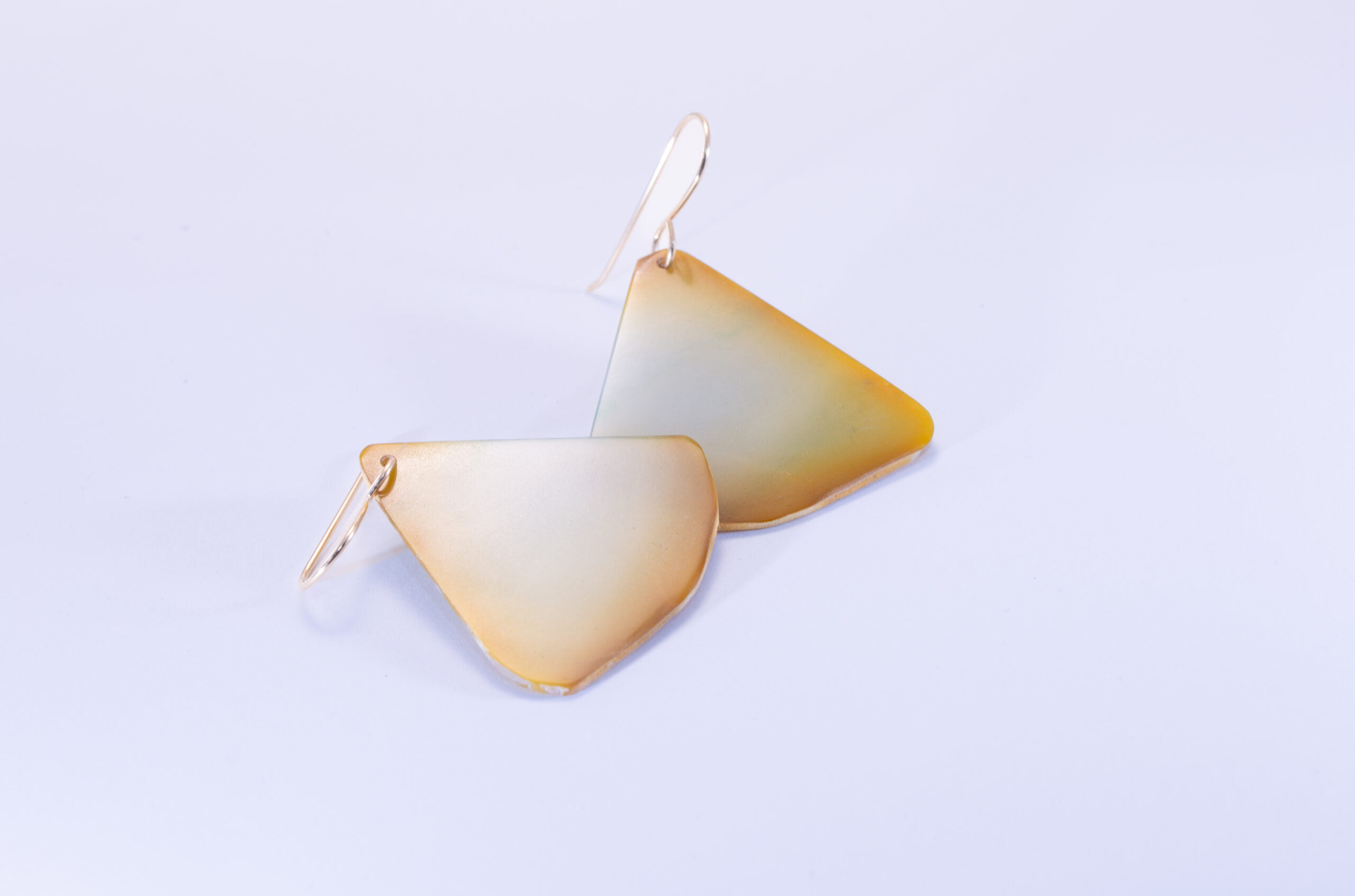 Handcrafted Guatemalan Jadeite Earrings – Blue and Orange Artisan Gemstone Dangles - Image 6