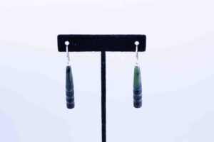 Yukon Green Jade Drop Dangle Earrings| .925 Silver Ear-Wires