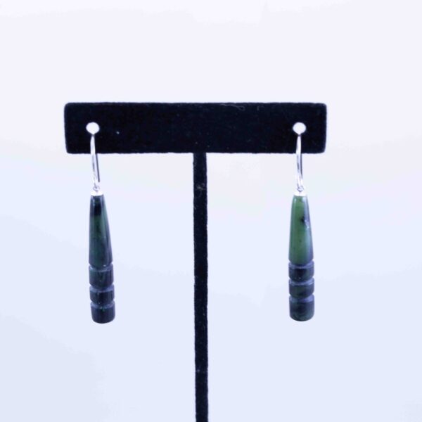 Yukon Green Jade Drop Dangle Earrings| .925 Silver Ear-Wires