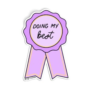 Doing my best award sticker