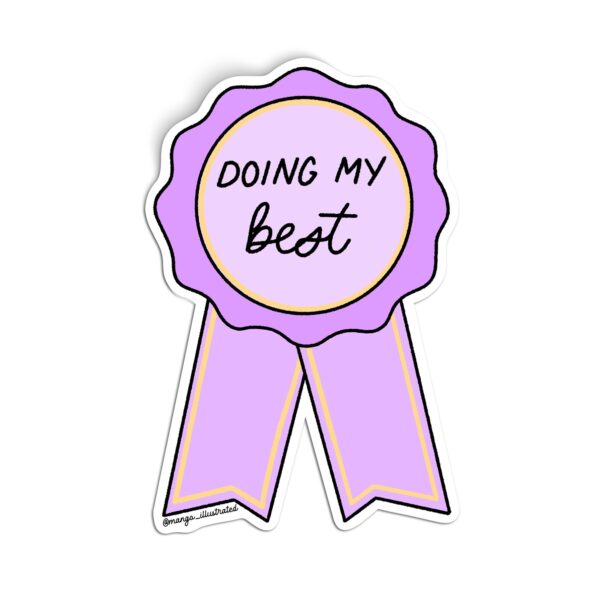 Doing my best award sticker
