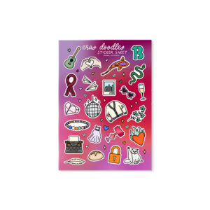Eras Doodles sticker sheet