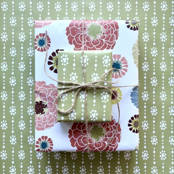 Double Sided Wrapping Paper in Zinnia-Dot