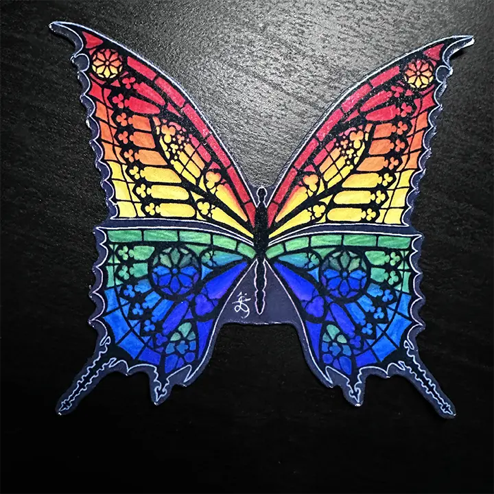 Pride Gothic Butterfly sticker
