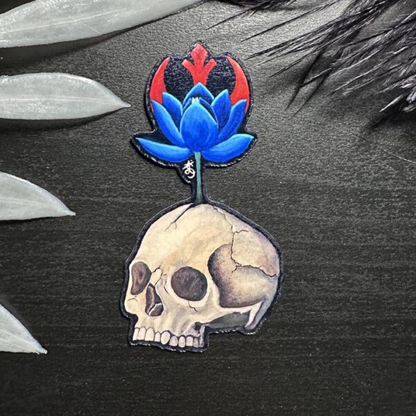 Resistance Art Vinyl Sticker, Flower from Skull Design Decal