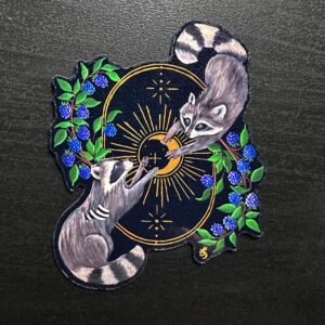 tarot card raccoon art