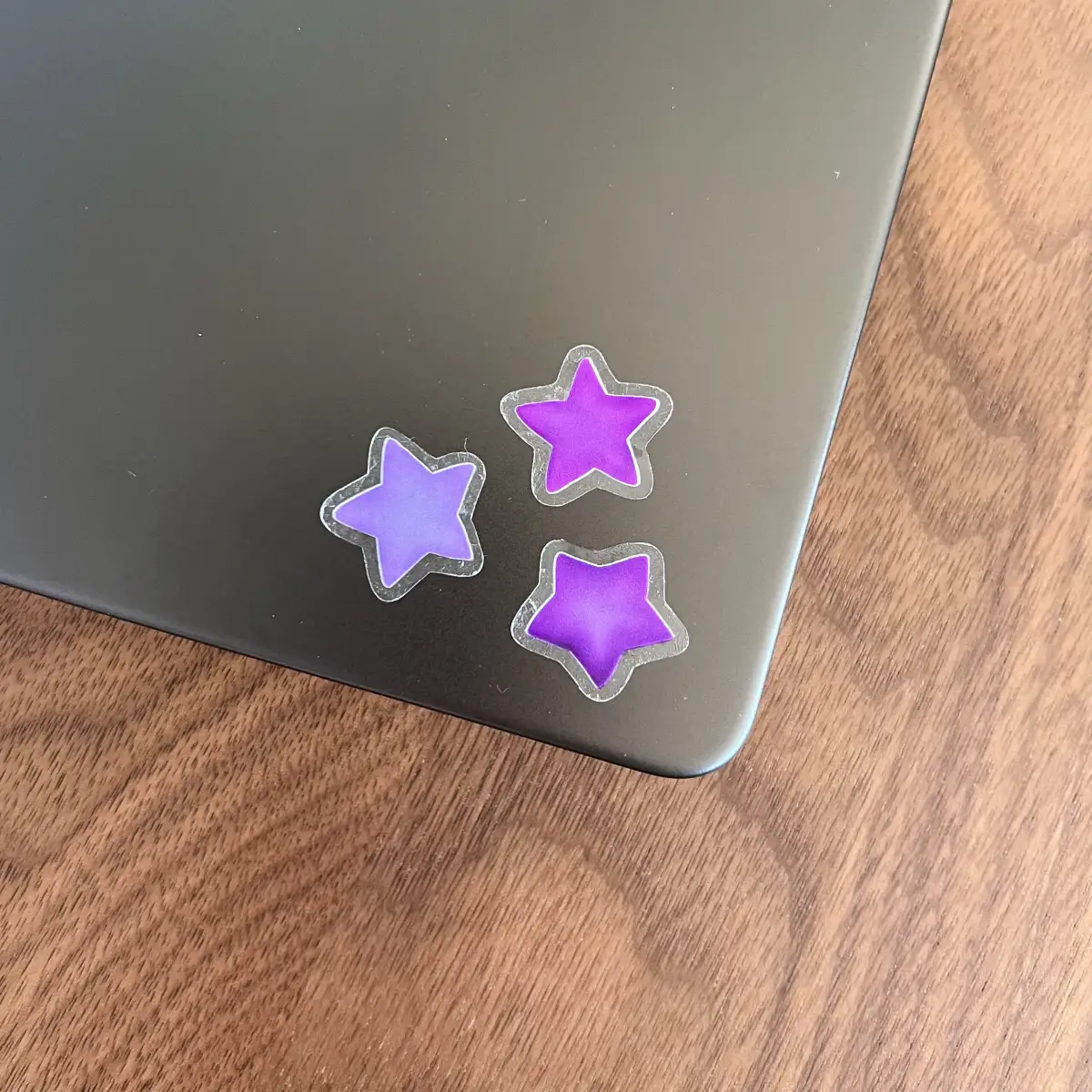 Mini purple star sticker set - Image 2