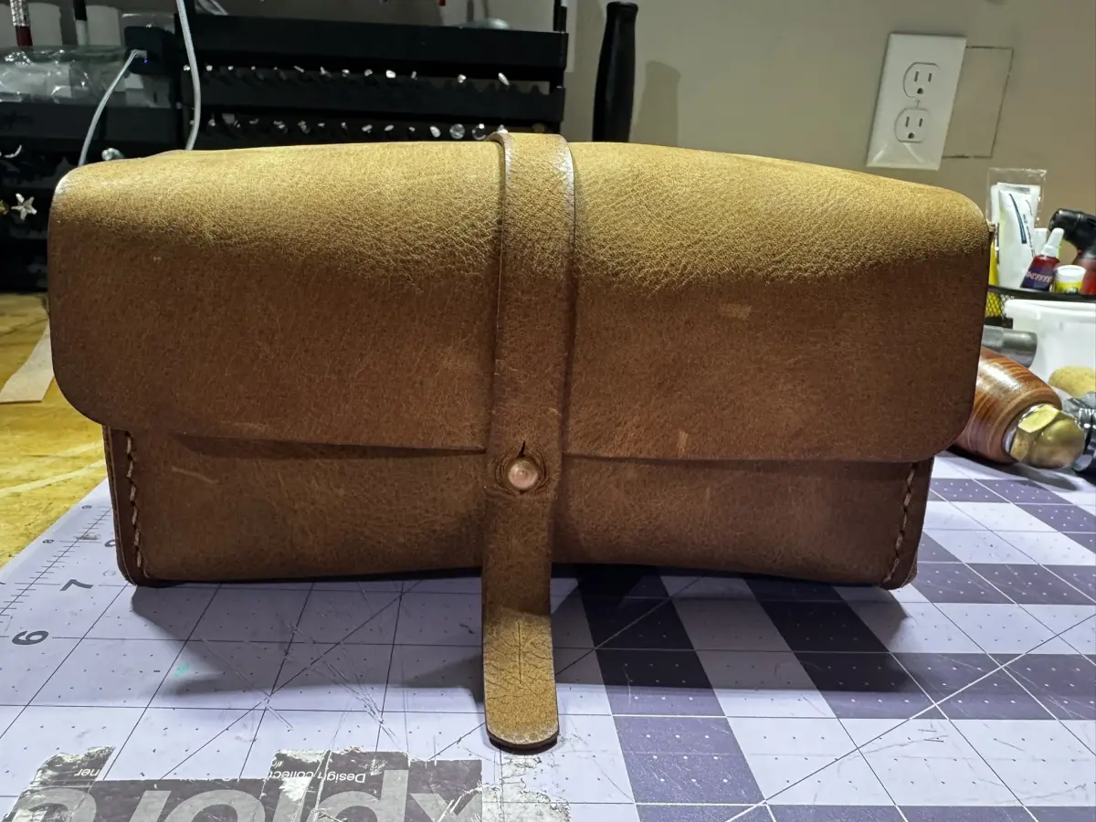 Durable Rustic Buffalo Leather Dopp Shaving Kit (bag only) - Image 7