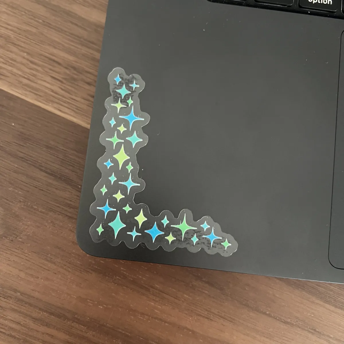 Blue & green sparkle corner sticker - Image 2